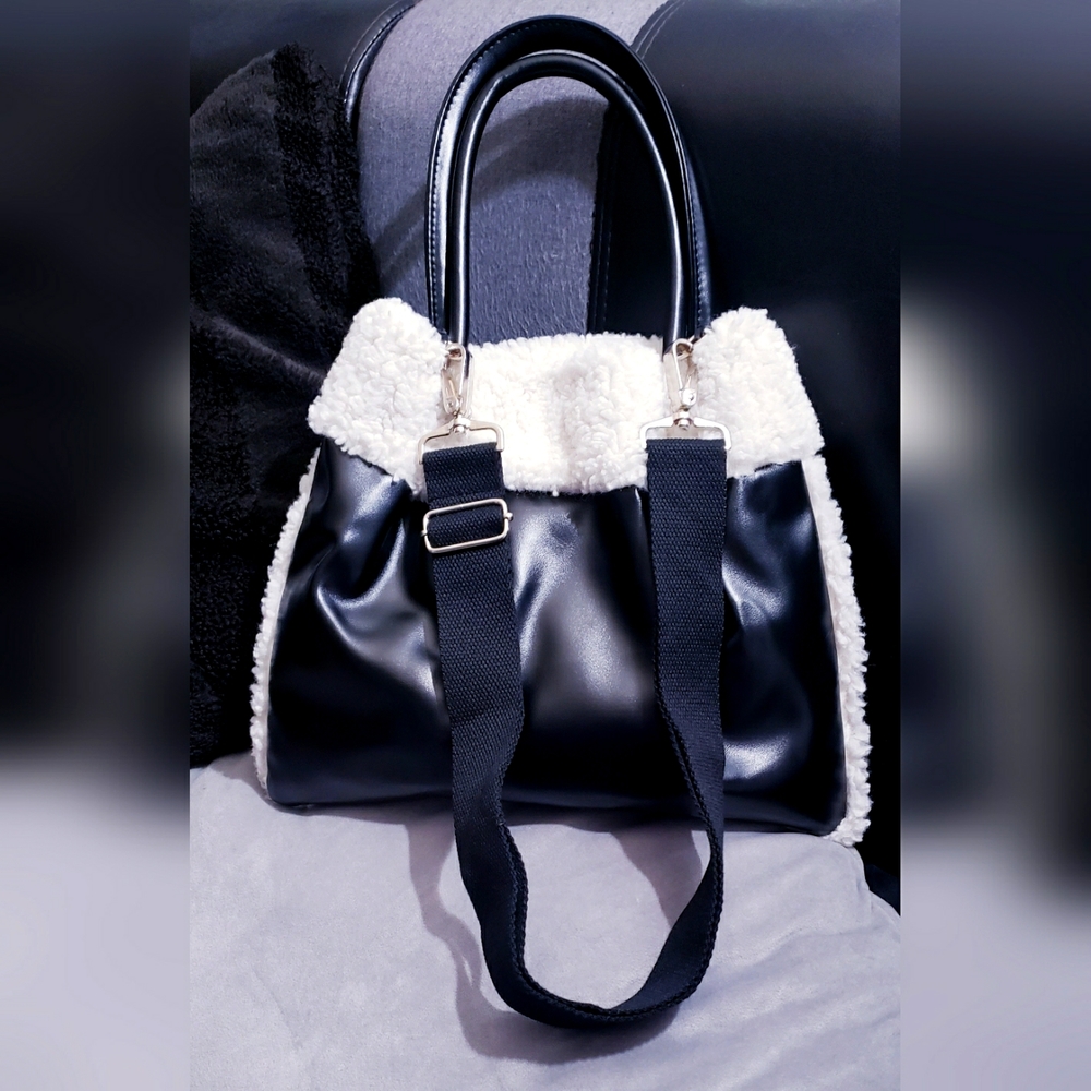 Shearling Black Bag